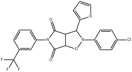 2-(4-chlorophenyl)-3-(thiophen-2-yl)-5-(3-(trifluoromethyl)phenyl)tetrahydro-4H-pyrrolo[3,4-d]isoxazole-4,6(5H)-dione|