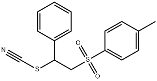 1-methyl-4-((2-phenyl-2-thiocyanatoethyl)sulfonyl)benzene Structure