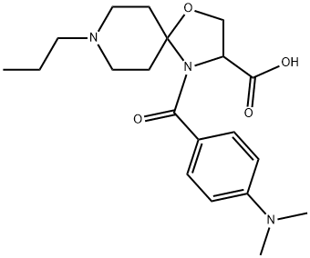 4-[4-(dimethylamino)benzoyl]-8-propyl-1-oxa-4,8-diazaspiro[4.5]decane-3-carboxylic acid|4-[4-(dimethylamino)benzoyl]-8-propyl-1-oxa-4,8-diazaspiro[4.5]decane-3-carboxylic acid