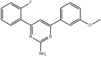 4-(2-fluorophenyl)-6-(3-methoxyphenyl)pyrimidin-2-amine Struktur