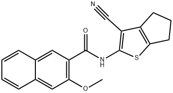 N-(3-cyano-5,6-dihydro-4H-cyclopenta[b]thiophen-2-yl)-3-methoxy-2-naphthamide|