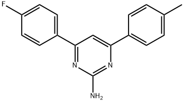 4-(4-fluorophenyl)-6-(4-methylphenyl)pyrimidin-2-amine Struktur