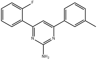 4-(2-fluorophenyl)-6-(3-methylphenyl)pyrimidin-2-amine Struktur