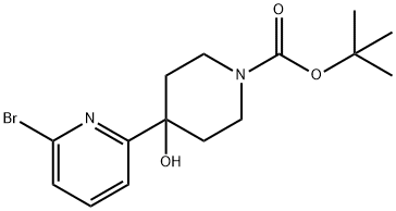 4-(6-溴-2-吡啶基)-1-Boc-哌啶-4-醇, 478366-37-9, 结构式