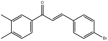 (2E)-3-(4-bromophenyl)-1-(3,4-dimethylphenyl)prop-2-en-1-one Struktur