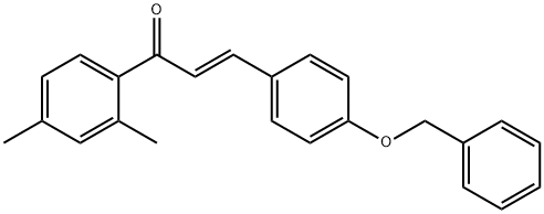 (2E)-3-[4-(benzyloxy)phenyl]-1-(2,4-dimethylphenyl)prop-2-en-1-one Struktur