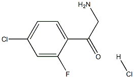 2-amino-1-(4-chloro-2-fluorophenyl)ethan-1-one hydrochloride Struktur