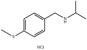 {[4-(methylsulfanyl)phenyl]methyl}(propan-2-yl)amine hydrochloride Struktur
