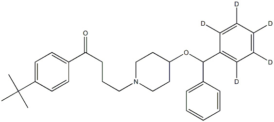 1-(4-tert-butylphenyl)-4-[4-[(2,3,4,5,6-pentadeuteriophenyl)-phenylmethoxy]piperidin-1-yl]butan-1-one, 1216953-13-7, 结构式