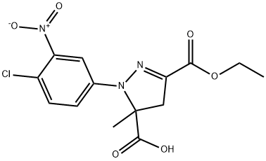 1-(4-chloro-3-nitrophenyl)-3-(ethoxycarbonyl)-5-methyl-4,5-dihydro-1H-pyrazole-5-carboxylic acid|1-(4-chloro-3-nitrophenyl)-3-(ethoxycarbonyl)-5-methyl-4,5-dihydro-1H-pyrazole-5-carboxylic acid