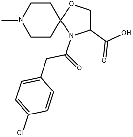 4-[2-(4-chlorophenyl)acetyl]-8-methyl-1-oxa-4,8-diazaspiro[4.5]decane-3-carboxylic acid|4-[2-(4-chlorophenyl)acetyl]-8-methyl-1-oxa-4,8-diazaspiro[4.5]decane-3-carboxylic acid