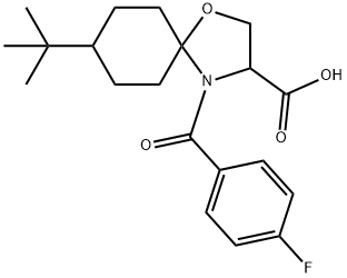 8-tert-butyl-4-(4-fluorobenzoyl)-1-oxa-4-azaspiro[4.5]decane-3-carboxylic acid|8-tert-butyl-4-(4-fluorobenzoyl)-1-oxa-4-azaspiro[4.5]decane-3-carboxylic acid