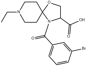 4-(3-bromobenzoyl)-8-ethyl-1-oxa-4,8-diazaspiro[4.5]decane-3-carboxylic acid|4-(3-bromobenzoyl)-8-ethyl-1-oxa-4,8-diazaspiro[4.5]decane-3-carboxylic acid