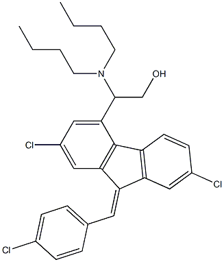 2-(dibutylamino)-2-[(9Z)-2,7-dichloro-9-[(4-chlorophenyl)methylidene]fluoren-4-yl]ethanol|2-(dibutylamino)-2-[(9Z)-2,7-dichloro-9-[(4-chlorophenyl)methylidene]fluoren-4-yl]ethanol