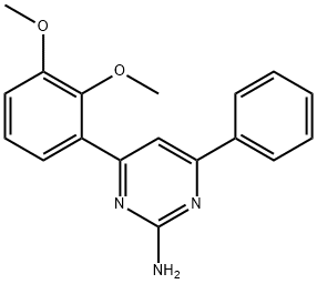 4-(2,3-dimethoxyphenyl)-6-phenylpyrimidin-2-amine Struktur