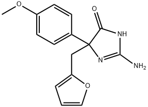 2-amino-5-[(furan-2-yl)methyl]-5-(4-methoxyphenyl)-4,5-dihydro-1H-imidazol-4-one|2-amino-5-[(furan-2-yl)methyl]-5-(4-methoxyphenyl)-4,5-dihydro-1H-imidazol-4-one
