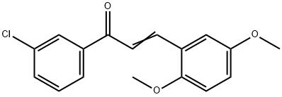 (2E)-1-(3-chlorophenyl)-3-(2,5-dimethoxyphenyl)prop-2-en-1-one Struktur