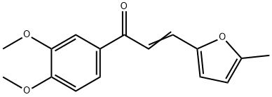(2E)-1-(3,4-dimethoxyphenyl)-3-(5-methylfuran-2-yl)prop-2-en-1-one Struktur