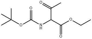 Ethyl 2-((tert-butoxycarbonyl)amino)-3-oxobutanoate Struktur