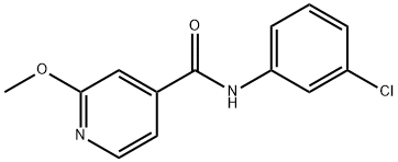 4-Pyridinecarboxamide, N-(3-chlorophenyl)-2-methoxy- 结构式