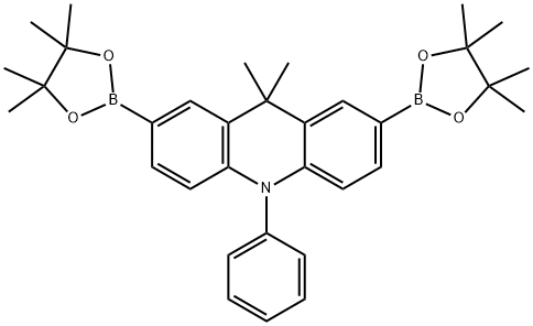 9,10-dihydro-9,9-dimethyl-10-phenyl-2,7-bis(4,4,5,5,-tetramethyl-1,3,2-dioxaborolan-2-yl)acridine Structure