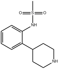 Methanesulfonamide, N-[2-(4-piperidinyl)phenyl]- 结构式