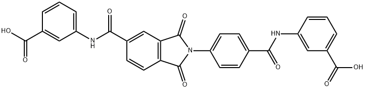 3-{[(4-{5-[(3-carboxyphenyl)carbamoyl]-1,3-dioxo-1,3-dihydro-2H-isoindol-2-yl}phenyl)carbonyl]amino}benzoic acid Structure