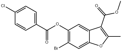 methyl 6-bromo-5-((4-chlorobenzoyl)oxy)-2-methylbenzofuran-3-carboxylate|