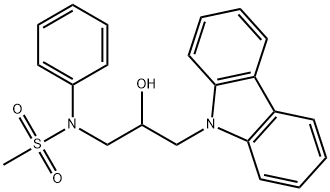 N-(3-(9H-carbazol-9-yl)-2-hydroxypropyl)-N-phenylmethanesulfonamide Struktur