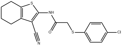 2-((4-chlorophenyl)thio)-N-(3-cyano-4,5,6,7-tetrahydrobenzo[b]thiophen-2-yl)acetamide|