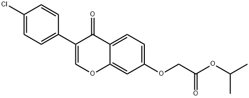 isopropyl 2-((3-(4-chlorophenyl)-4-oxo-4H-chromen-7-yl)oxy)acetate Struktur