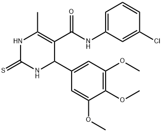 N-(3-chlorophenyl)-6-methyl-2-thioxo-4-(3,4,5-trimethoxyphenyl)-1,2,3,4-tetrahydropyrimidine-5-carboxamide|