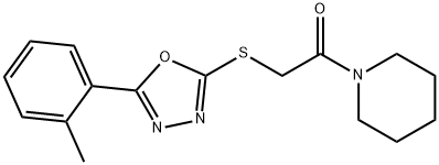 1-(piperidin-1-yl)-2-((5-(o-tolyl)-1,3,4-oxadiazol-2-yl)thio)ethan-1-one|