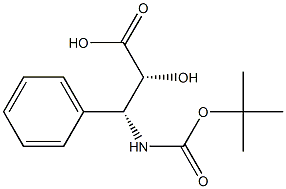 (2R,3R)-3-BOC-氨基-2-羟基-3-苯基丙酸 结构式