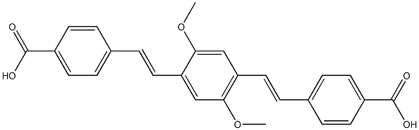 Benzoic acid, 4,4'-[(2,5-dimethoxy-1,4-phenylene)di-2,1-ethenediyl]bis- Structure