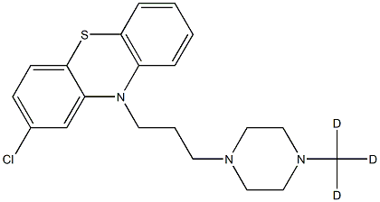 2-chloro-10-[3-[4-(trideuteriomethyl)piperazin-1-yl]propyl]phenothiazine, 753432-54-1, 结构式