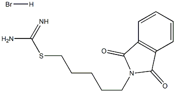{[5-(1,3-dioxo-2,3-dihydro-1H-isoindol-2-yl)pentyl]sulfanyl}methanimidamide hydrobromide Struktur