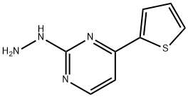 2-hydrazino-4-(2-thienyl)pyrimidine Struktur