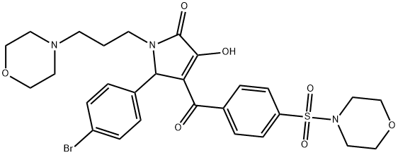 5-(4-bromophenyl)-3-hydroxy-1-(3-morpholinopropyl)-4-(4-(morpholinosulfonyl)benzoyl)-1H-pyrrol-2(5H)-one|