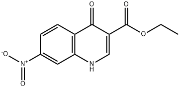 ethyl 1,4-dihydro-7-nitro-4-oxoquinoline-3-carboxylate Struktur
