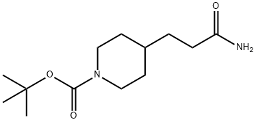 3-(1-(t-butoxycarbonyl)piperidin-4-yl)propionamide Struktur