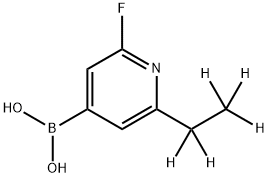 2-Fluoro-6-(ethyl-d5)-pyridine-4-boronic acid Struktur