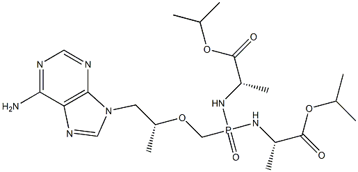 9-[(R)-2-[[bis[[-(S)-1-(isopropoxycarbonyl)ethyl]amino]phosphinyl]methoxy]propyl]adenine