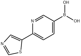 (6-(thiazol-5-yl)pyridin-3-yl)boronic acid Structure