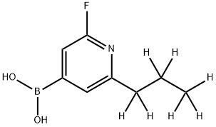 2-Fluoro-6-(n-propyl-d7)-pyridine-4-boronic acid Struktur