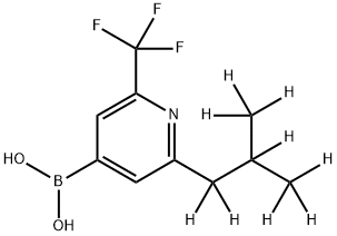 2-(iso-Butyl-d9)-6-trifluoromethylpyridine-4-boronic acid Struktur