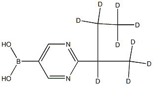 2-(sec-Butyl-d9)-pyrimidine-5-boronic acid Struktur