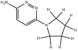 3-Amino-6-(pyrrolidino-d8)-pyridazine Struktur