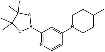 4-(4-methylpiperidin-1-yl)-2-(4,4,5,5-tetramethyl-1,3,2-dioxaborolan-2-yl)pyridine|