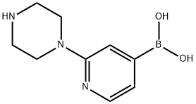 2-(piperazin-1-yl)pyridin-4-ylboronic acid Struktur